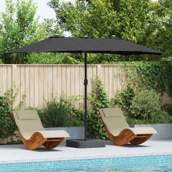 Parasol de jardin Noir 385 x 209 x 244 cm Polyester et Acier 523563523563
