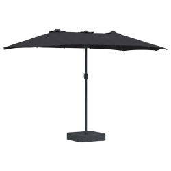 Parasol de jardin Noir 385 x 209 x 244 cm Polyester et Acier 523563523563