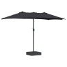 Parasol de jardin Noir 385 x 209 x 244 cm Polyester et Acier 523563523563