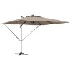 Parasol Taupe 286 x 284 x 270 cm Aluminium et polyester 523566523566