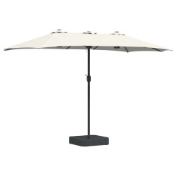 Parasol de jardin Sable et anthracite 385 x 209 x 244 cm 523571523571