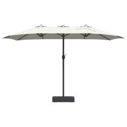 Parasol de jardin Sable et anthracite 385 x 209 x 244 cm 523571523571