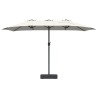 Parasol de jardin Sable et anthracite 385 x 209 x 244 cm 523571523571