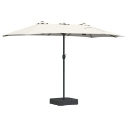 Parasol de jardin Sable et anthracite 385 x 209 x 244 cm 523571523571