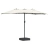 Parasol de jardin Sable et anthracite 385 x 209 x 244 cm 523571523571