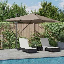 Parasol Taupe 352 x 251 x 265 cm Polyester et Aluminium 523577523577