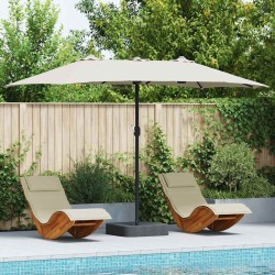 Parasol de jardin Sable 385 x 209 x 244 cm Polyester et Acier 523581523581