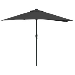 Parasol de jardin Noir 294 x 150 x 224 cm Polyester et Acier 523582523582