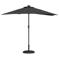 Parasol de jardin Noir 294 x 150 x 224 cm Polyester et Acier 523582523582