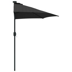 Parasol de jardin Noir 294 x 150 x 224 cm Polyester et Acier 523582523582