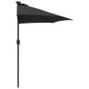 Parasol de jardin Noir 294 x 150 x 224 cm Polyester et Acier 523582523582