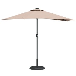 Parasol de jardin Taupe 294 x 150 x 224 cm Polyester et Acier 523585523585