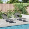 Transat 2 pcs Gris 58 x 188 x 77cm Polyester 523589523589