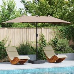 Parasol de jardin Taupe 385 x 209 x 244 cm Polyester et Acier 523602523602