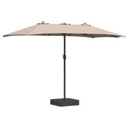 Parasol de jardin Taupe 385 x 209 x 244 cm Polyester et Acier 523602523602