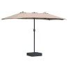 Parasol de jardin Taupe 385 x 209 x 244 cm Polyester et Acier 523602523602