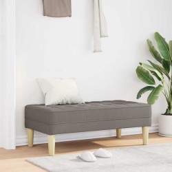 banc avec coussin Taupe 113 x 57 x 39 cm tissu 523606523606