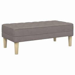 banc avec coussin Taupe 113 x 57 x 39 cm tissu 523606523606