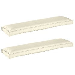 Set de coussins de palette 2 pcs Crème 150 x 40 x 8 cm 523607523607