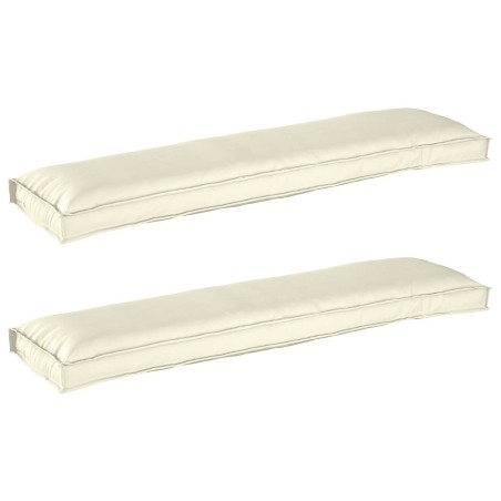 Set de coussins de palette 2 pcs Crème 150 x 40 x 8 cm 523607523607