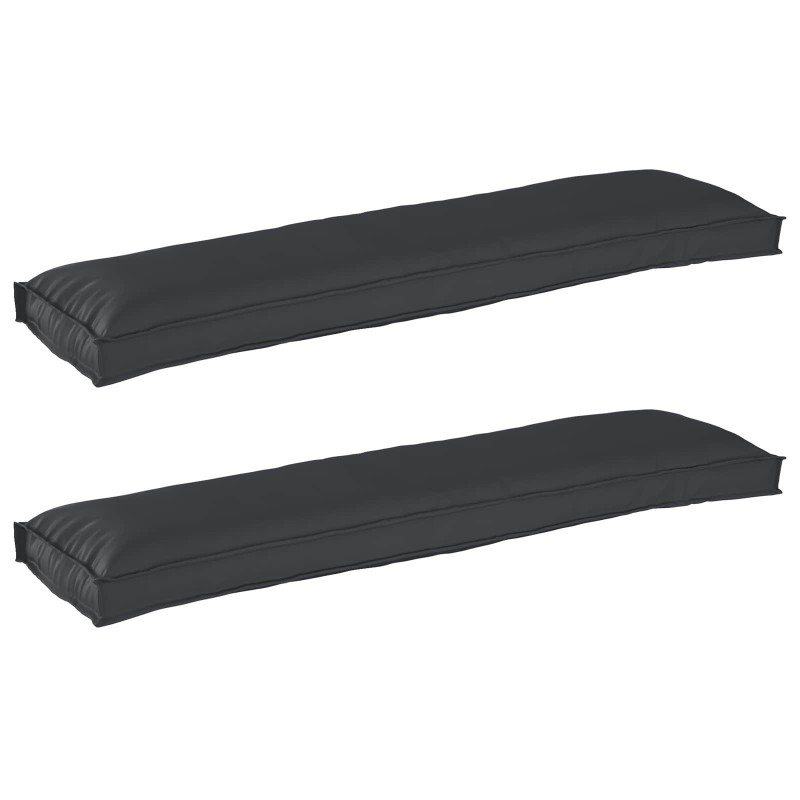 Set de coussins de palette 2 pcs Noir 150 x 40 x 8 cm 523608523608