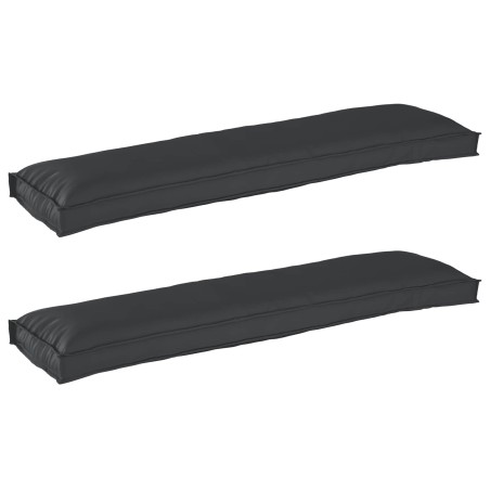 Set de coussins de palette 2 pcs Noir 150 x 40 x 8 cm 523608523608