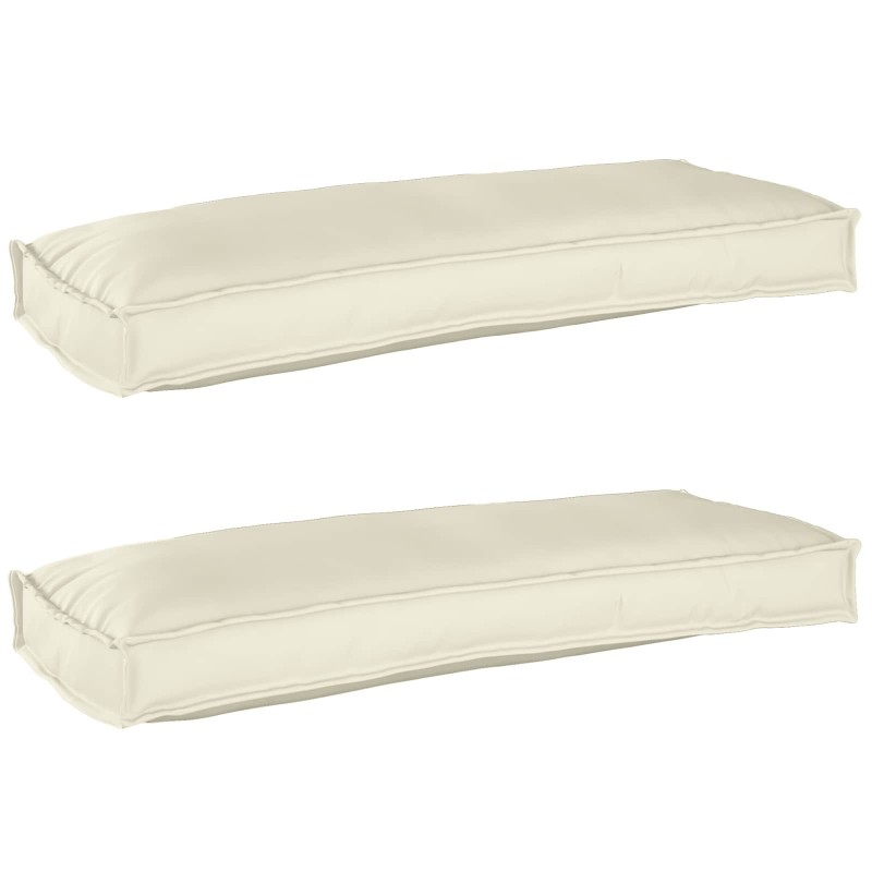 Set de coussins de palette 2 pcs Crème 100 x 40 x 8 cm 523609523609