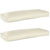 Set de coussins de palette 2 pcs Crème 100 x 40 x 8 cm 523609523609