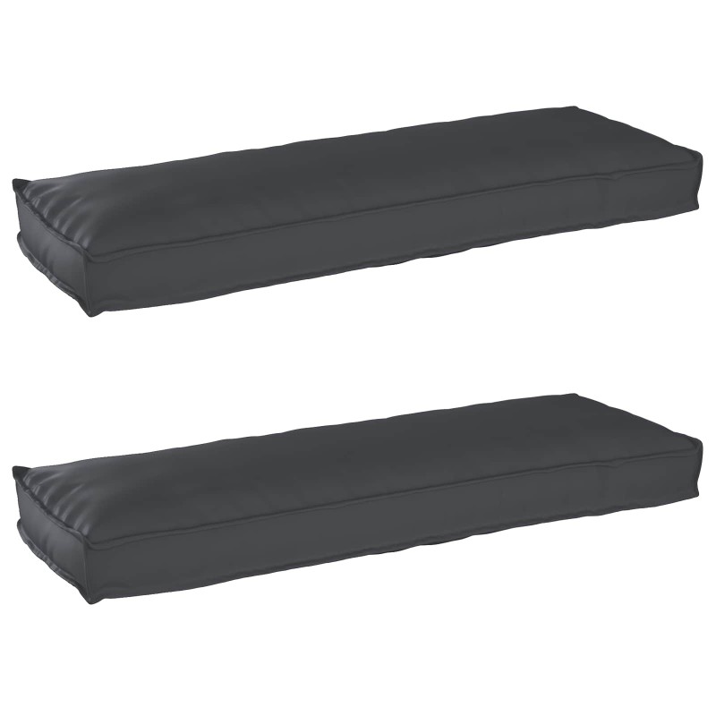 Set de coussins de palette 2 pcs Noir 120 x 40 x 8 cm 523615523615