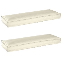 Set de coussins de palette 2 pcs Crème 120 x 40 x 8 cm 523626523626