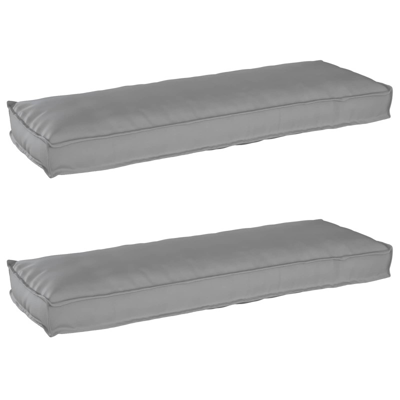 Set de coussins de palette 2 pcs Gris 120 x 40 x 8 cm 523628523628