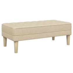 banc avec coussin Crème 113 x 57 x 39 cm tissu 523649523649
