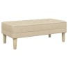 banc avec coussin Crème 113 x 57 x 39 cm tissu 523649523649