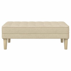 banc avec coussin Crème 113 x 57 x 39 cm tissu 523649523649