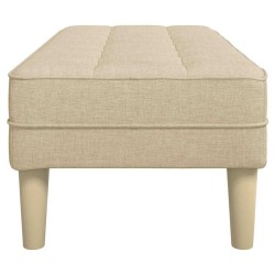 banc avec coussin Crème 113 x 57 x 39 cm tissu 523649523649
