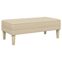 banc avec coussin Crème 113 x 57 x 39 cm tissu 523649523649