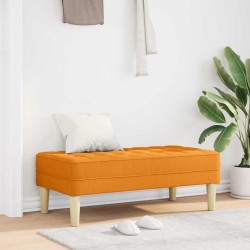 banc avec coussin Jaune foncé 113 x 57 x 39 cm tissu 523650523650