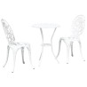 Ensemble bistro de jardin 3 pcs Blanc Aluminium 523652523652