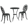 Ensemble bistro de jardin 3 pcs Noir Aluminium 523653523653