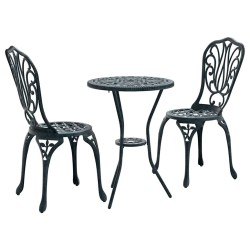 Ensemble bistro de jardin 3 pcs Vert Aluminium 523654523654
