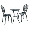 Ensemble bistro de jardin 3 pcs Vert Aluminium 523654523654