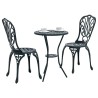 Ensemble bistro de jardin 3 pcs Vert Aluminium 523654523654