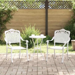Chaise de jardin 2 pcs Blanc 55 x 55 x 92,5cm Aluminium 523655523655