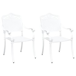 Chaise de jardin 2 pcs Blanc 55 x 55 x 92,5cm Aluminium 523655523655