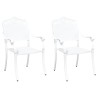 Chaise de jardin 2 pcs Blanc 55 x 55 x 92,5cm Aluminium 523655523655