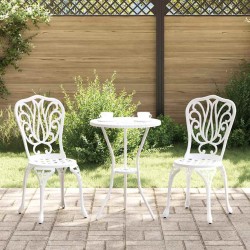 Ensemble bistro de jardin 3 pcs Blanc Aluminium 523656523656