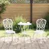 Ensemble bistro de jardin 3 pcs Blanc Aluminium 523656523656
