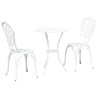 Ensemble bistro de jardin 3 pcs Blanc Aluminium 523656523656