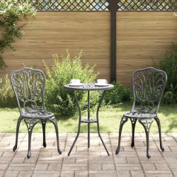 Ensemble bistro de jardin 3 pcs Noir Aluminium 523657523657