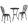 Ensemble bistro de jardin 3 pcs Noir Aluminium 523657523657